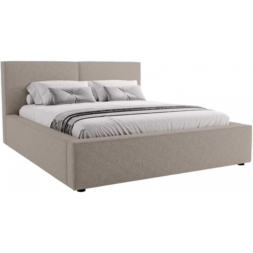 Επενδυμένο κρεβάτι Santos-Silver Gray-200 x 200