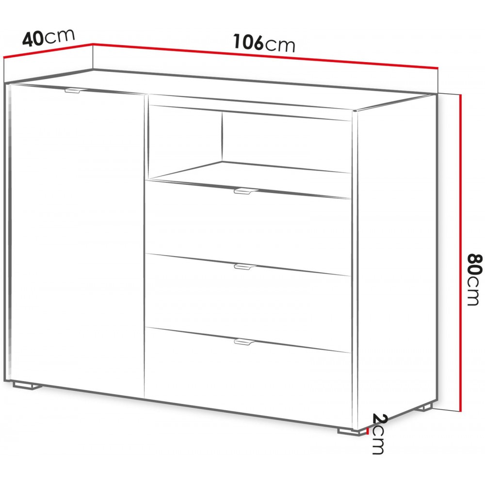 Μπουφές Cyliza I 106x40x80
