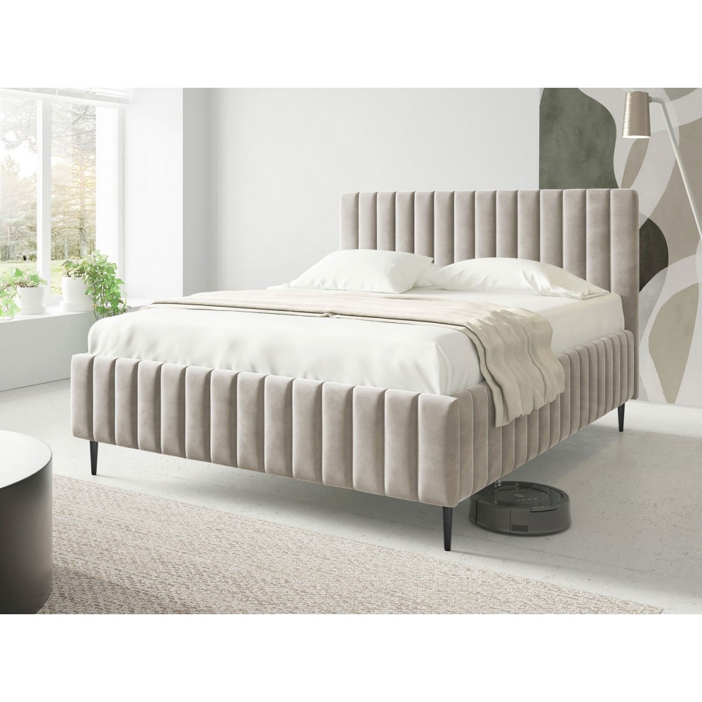 Επενδυμένο κρεβάτι Lewezo-Mpez-180 x 200