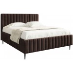 Επενδυμένο κρεβάτι Lewezo-Kafe-160 x 200