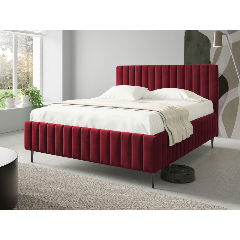 Επενδυμένο κρεβάτι Lewezo-Mporntw-140 x 200