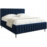 Επενδυμένο κρεβάτι Lewezo-Mple Skouro-140 x 200