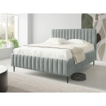 Επενδυμένο κρεβάτι Lewezo-Gkri-140 x 200