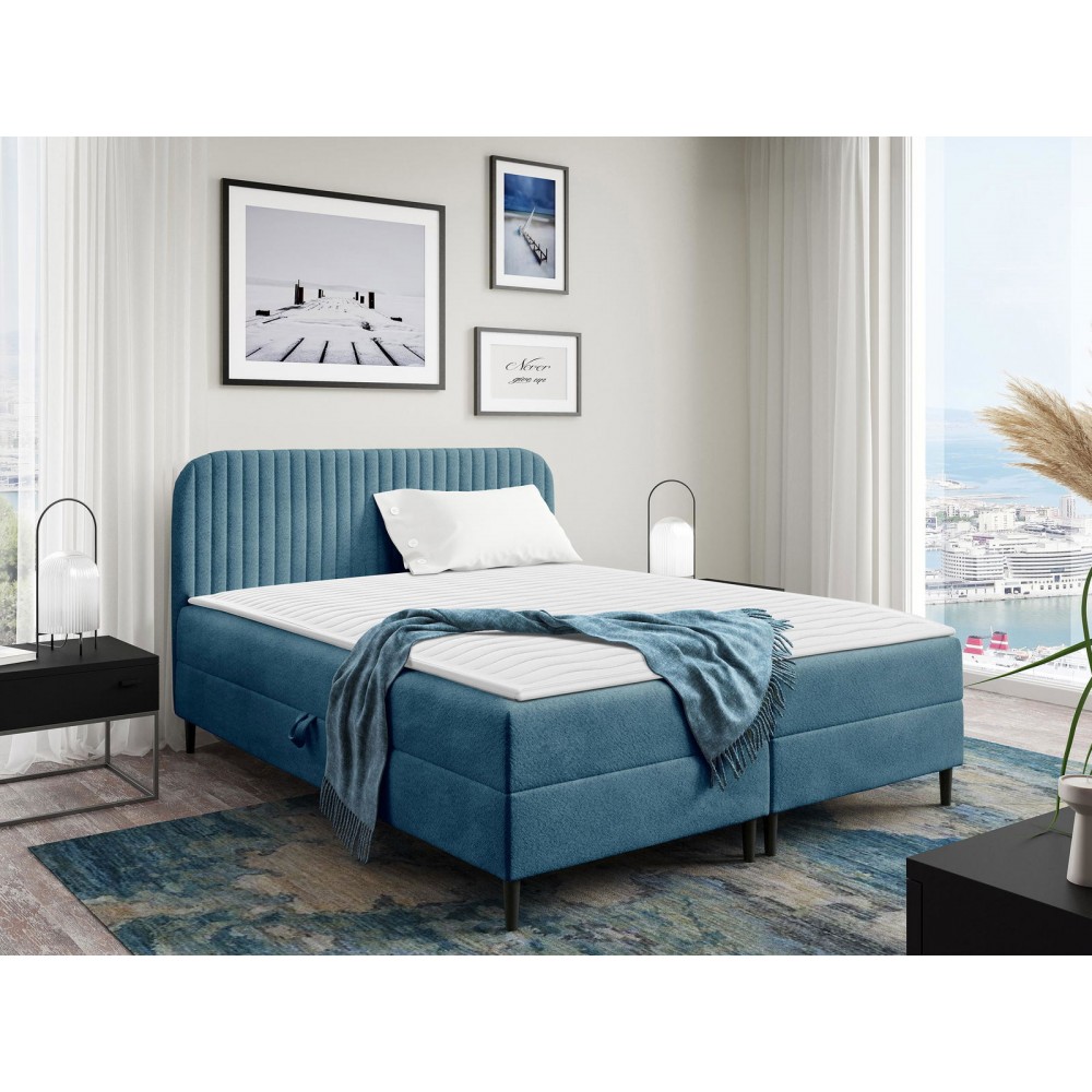 Επενδυμένο κρεβάτι Box Best I-Galazio-200 x 200