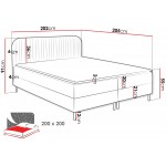 Επενδυμένο κρεβάτι Box Best I-Ladi-200 x 200