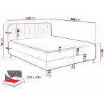 Επενδυμένο κρεβάτι Box Best I-Portokali-120 x 200