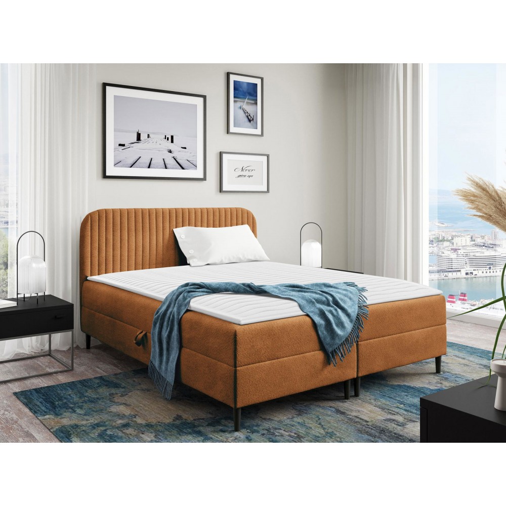 Επενδυμένο κρεβάτι Box Best I-Portokali-160 x 200