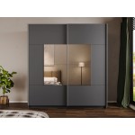 Ντουλάπα Boston 203 συρόμενη-Graphite