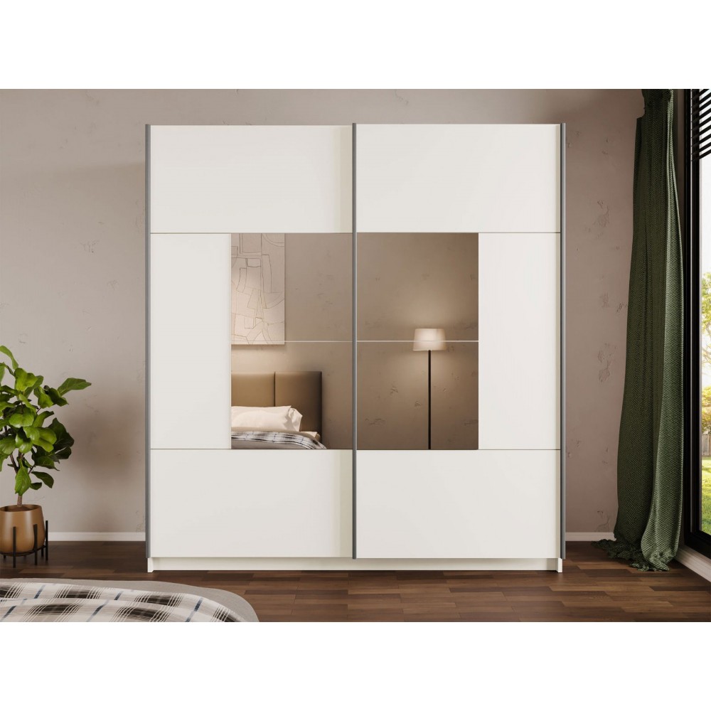 Ντουλάπα Boston 203 συρόμενη-Cashmere