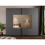 Ντουλάπα Boston 250 συρόμενη-Graphite