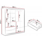 Ντουλάπα Majorka 203 συρόμενη