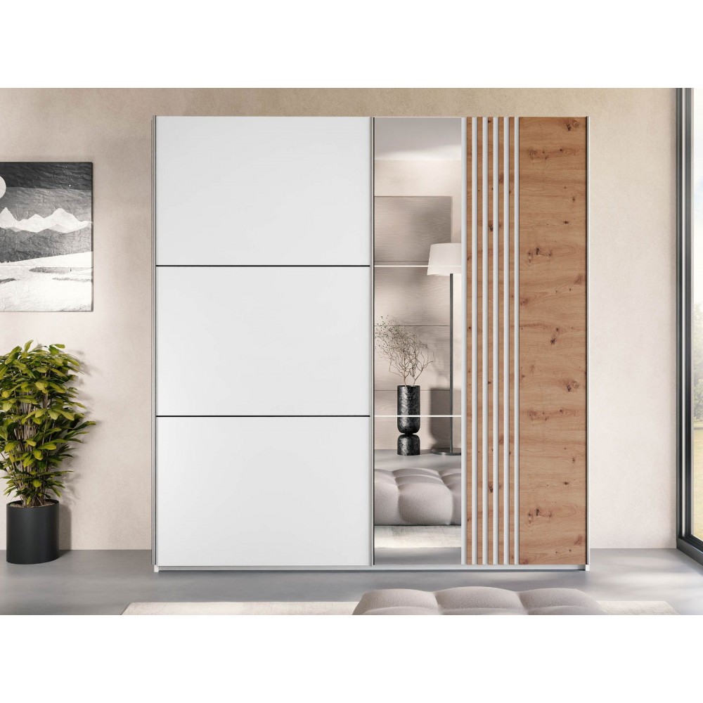 Ντουλάπα Sintra 203 συρόμενη-Leuko Fusiko