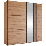 Ντουλάπα Sintra 203 συρόμενη-Fusiko-Mavro