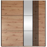 Ντουλάπα Sintra 203 συρόμενη-Fusiko-Mavro