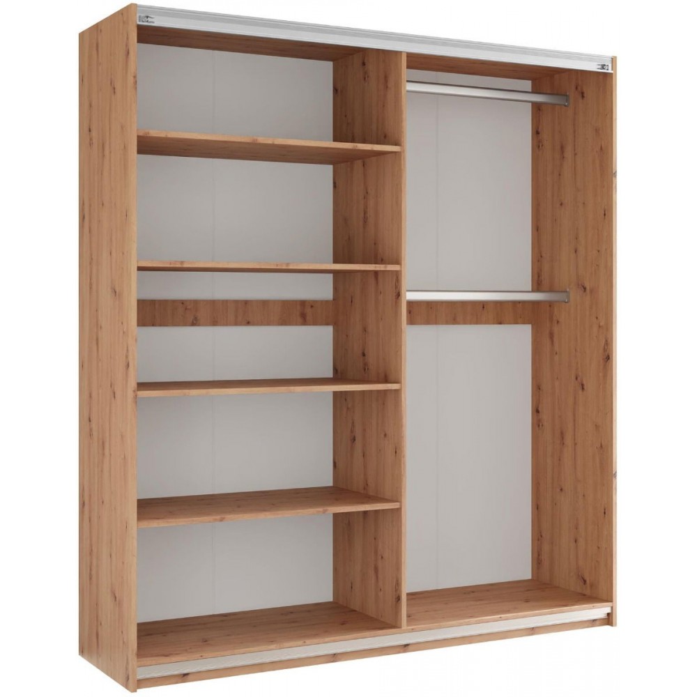 Ντουλάπα Sintra 203 συρόμενη-Fusiko-Mavro