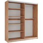 Ντουλάπα Sintra 203 συρόμενη-Fusiko-Mavro