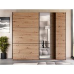 Ντουλάπα Sintra 250 συρόμενη-Fusiko-Mavro