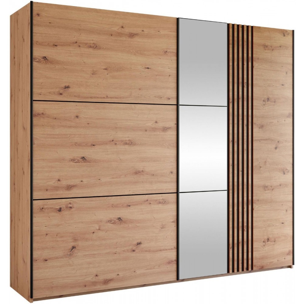 Ντουλάπα Sintra 250 συρόμενη-Fusiko-Mavro