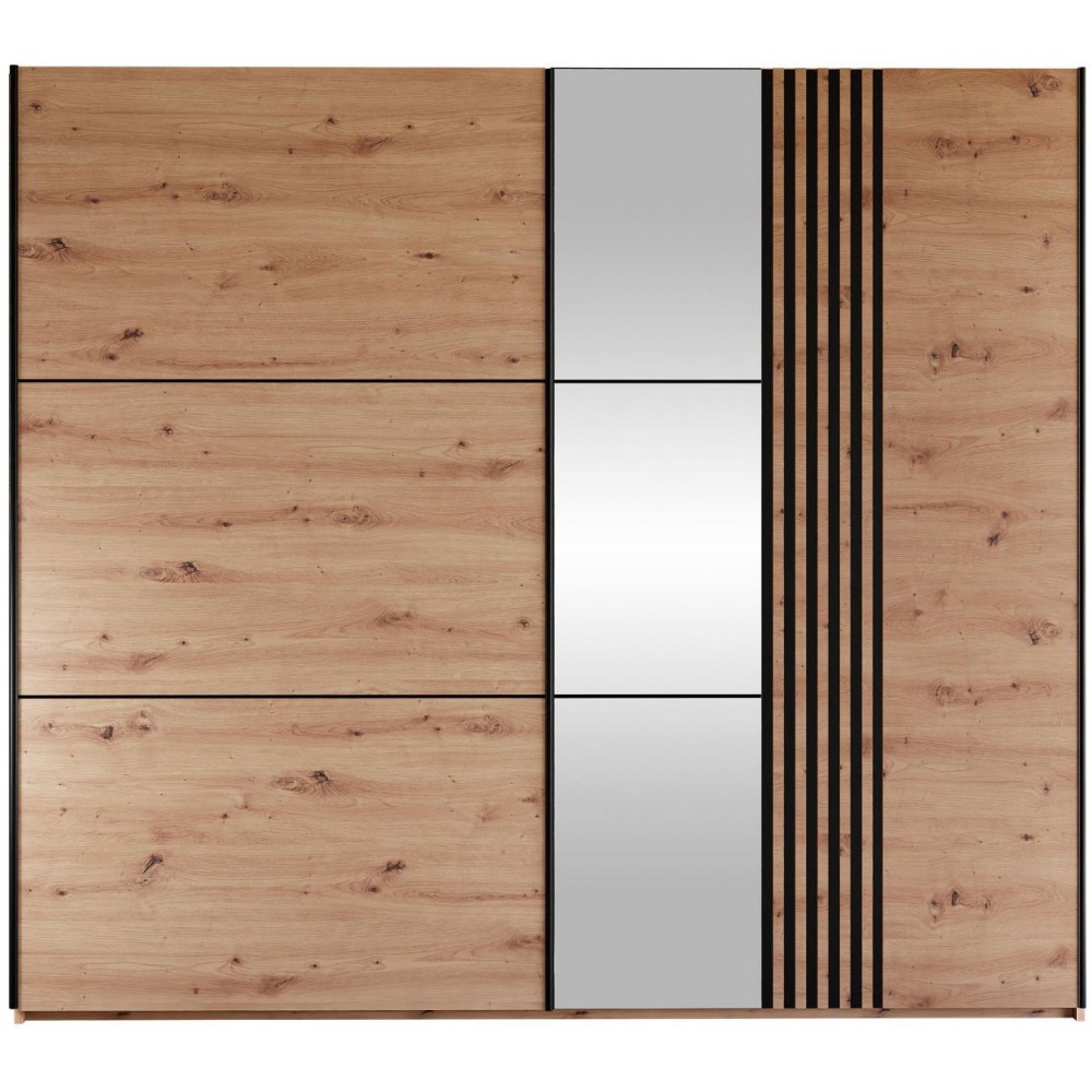 Ντουλάπα Sintra 250 συρόμενη-Fusiko-Mavro