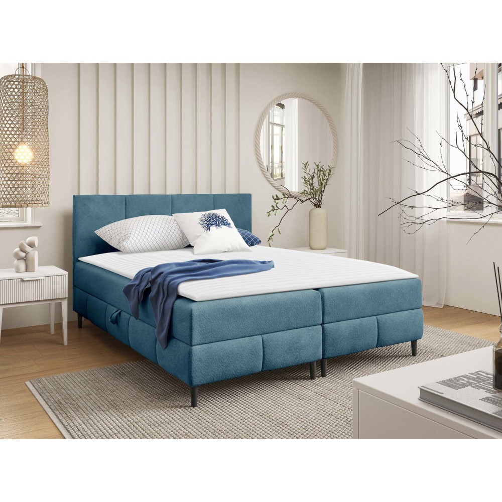 Επενδυμένο κρεβάτι Box Best II-Galazio-140 x 200