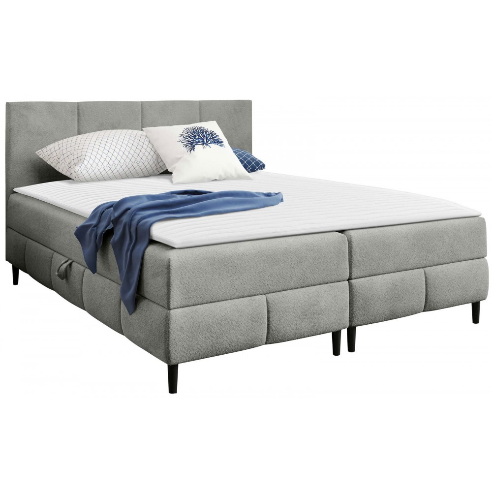 Επενδυμένο κρεβάτι Box Best II-Gkri-120 x 200