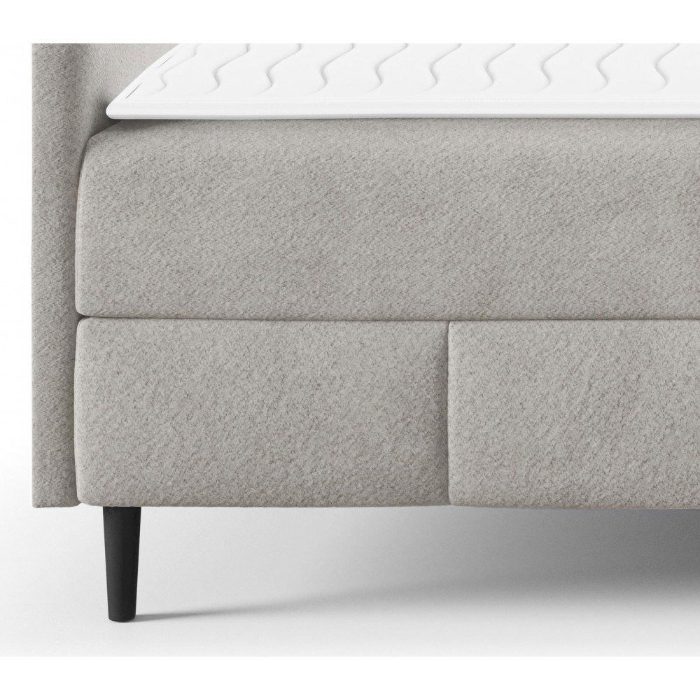 Επενδυμένο κρεβάτι Box Best II-Krem-160 x 200