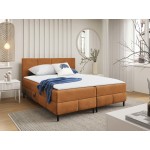 Επενδυμένο κρεβάτι Box Best II-Portokali-200 x 200