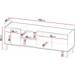 Έπιπλο τηλεόρασης System 72-Mauro - Fusiko