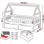 Κρεβάτι παιδικό Domi-Cashmere-80 x 200