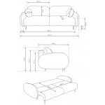 Καναπές - κρεβάτι Saron-Ladi