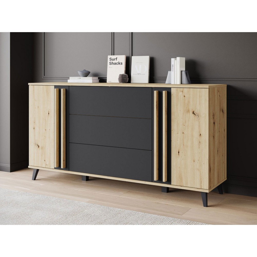 Μπουφές Helsinki-Fusiko-Mavro 150x40x78