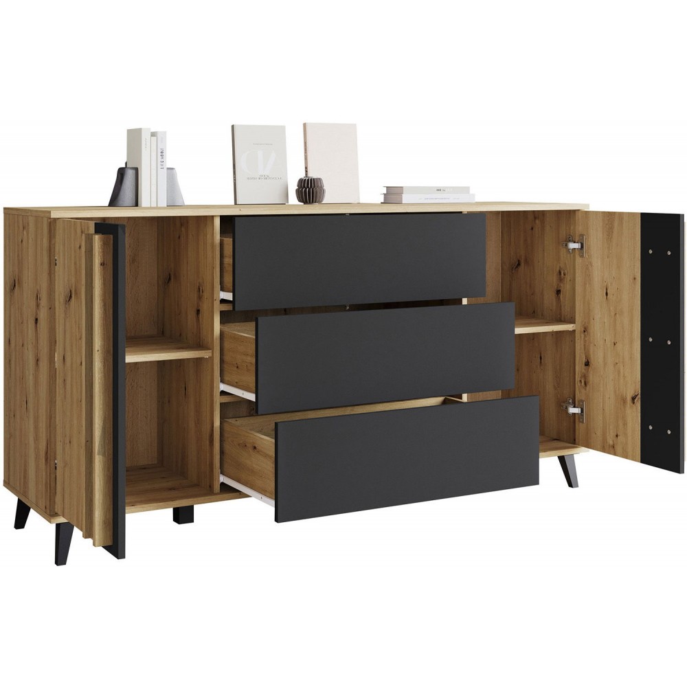 Μπουφές Helsinki-Fusiko-Mavro 150x40x78