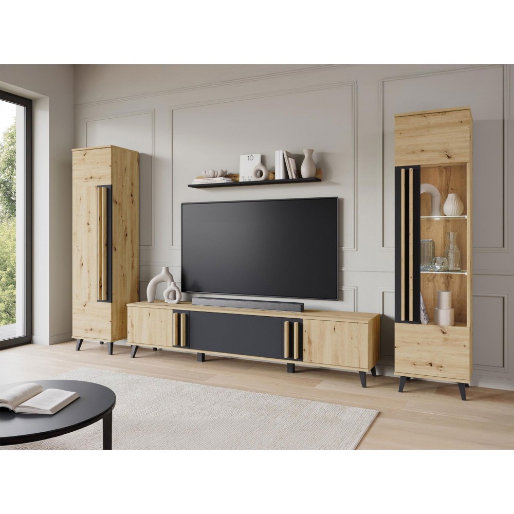 Σύνθετο σαλονιού Helsinki II-Fusiko-Mavro