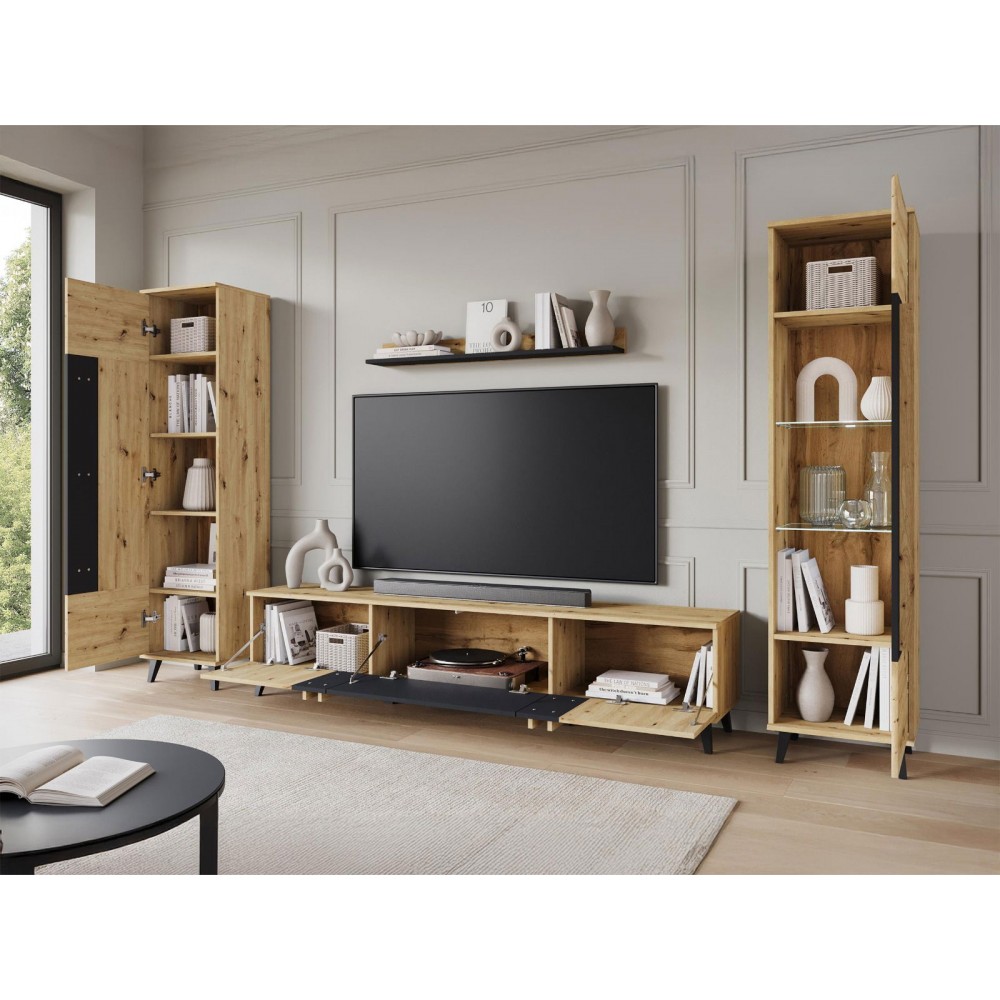 Σύνθετο σαλονιού Helsinki II-Fusiko-Mavro