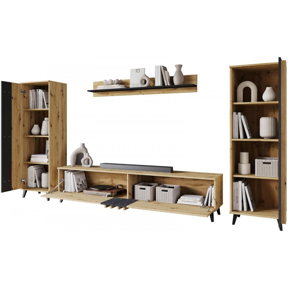 Σύνθετο σαλονιού Helsinki I-Fusiko-Mavro