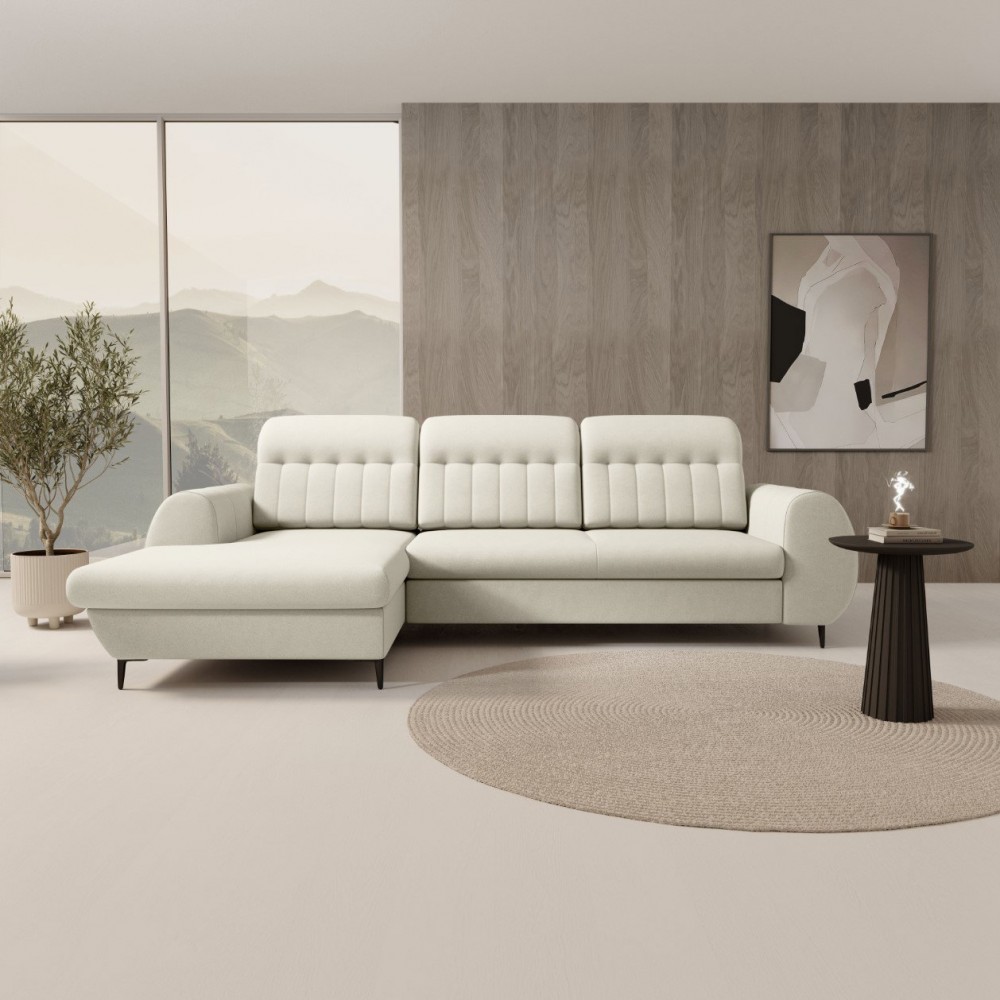 Γωνιακός καναπές Blanc-Leuko-Αριστερή 275x166x95