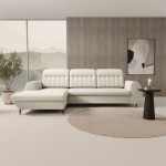 Γωνιακός καναπές Blanc-Leuko-Αριστερή 275x166x95