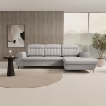 Γωνιακός καναπές Blanc-Gkri-Δεξιά 275x166x95