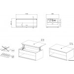 Τραπεζάκι σαλονιού Rasty 110x50x64