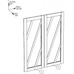 Σετ 2 γυάλινες πόρτες βιβλιοθήκης Orleans 75x2x91.5