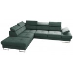 Γωνιακός καναπές Gelito-Prasino Skouro-Αριστερή