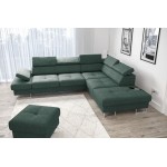 Γωνιακός καναπές Gelito-Prasino Skouro-Δεξιά