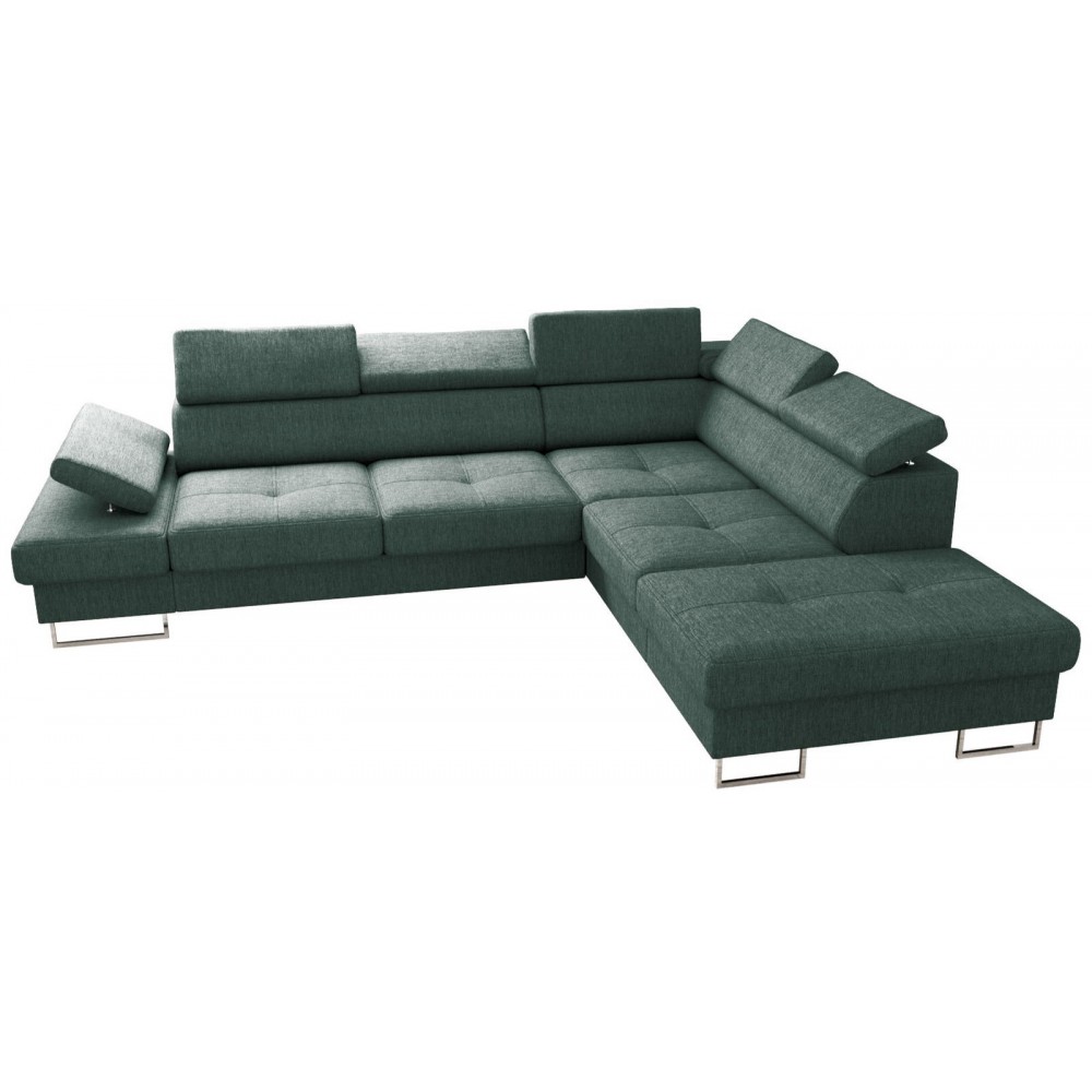 Γωνιακός καναπές Gelito-Prasino Skouro-Δεξιά