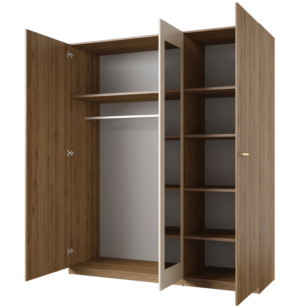 Ντουλάπα Verti με καθρέπτη τρίφυλλη