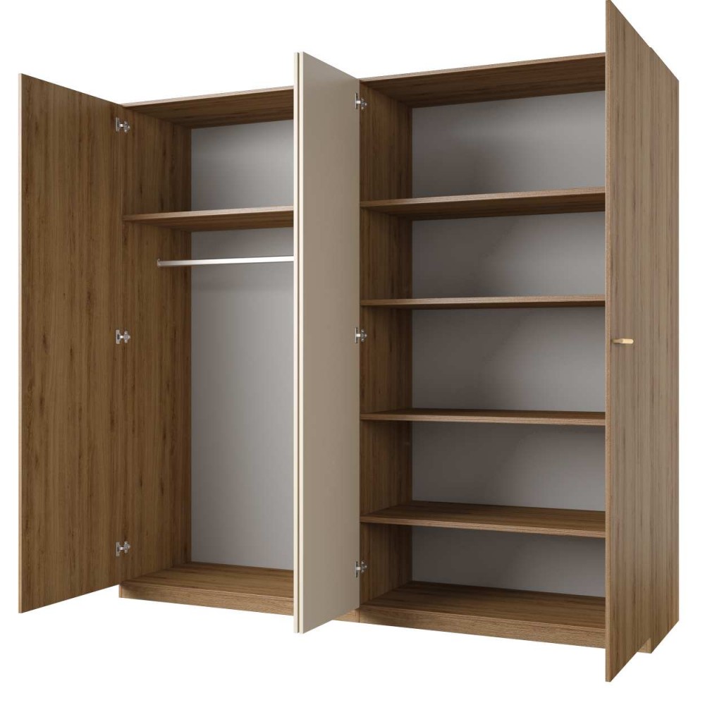 Ντουλάπα Verti με καθρέπτη τετράφυλλη