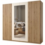 Ντουλάπα Verti με καθρέπτη τετράφυλλη