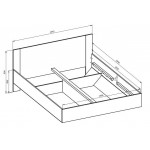 Κρεβάτι Verti-160 x 200-Με μηχανισμό ανύψωσης
