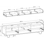 Έπιπλο τηλεόρασης Belu-Μήκος: 180 εκ.