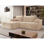 Γωνιακός καναπές Mivo-Beige-Αριστερή