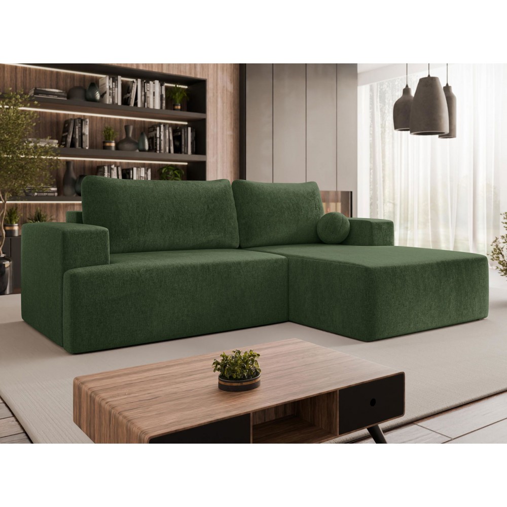 Γωνιακός καναπές Mivo-Prasino-Δεξιά